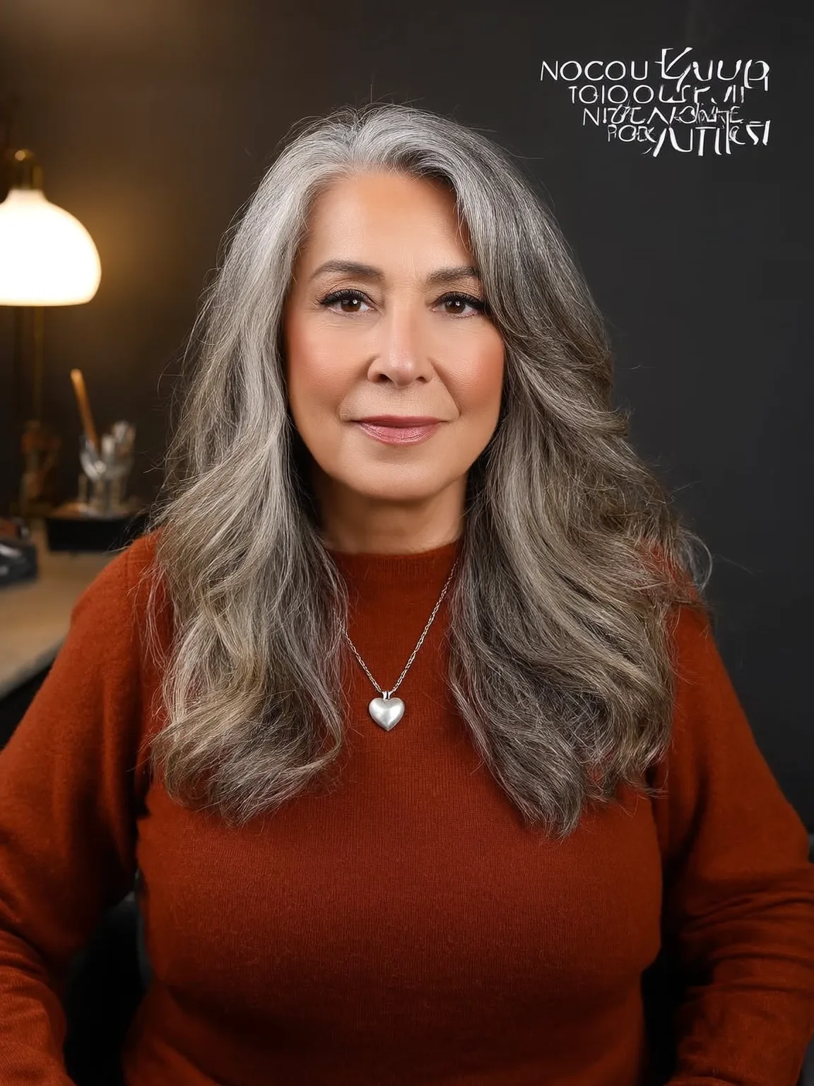 Blow-Dried Voluminous Wavy Silver Frost Layers